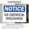 Signmission No Chemical Discharge, 10 in W x Rectangle, Vinyl Decal OS-2PACK-NS-D-710-L-14446 - alternate 4